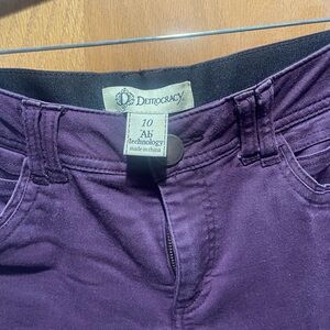 Democracy wine stretch jeans